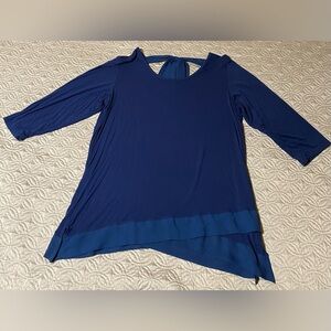 Pebble and Stone Navy Blue Tunic with Tie back, size M
